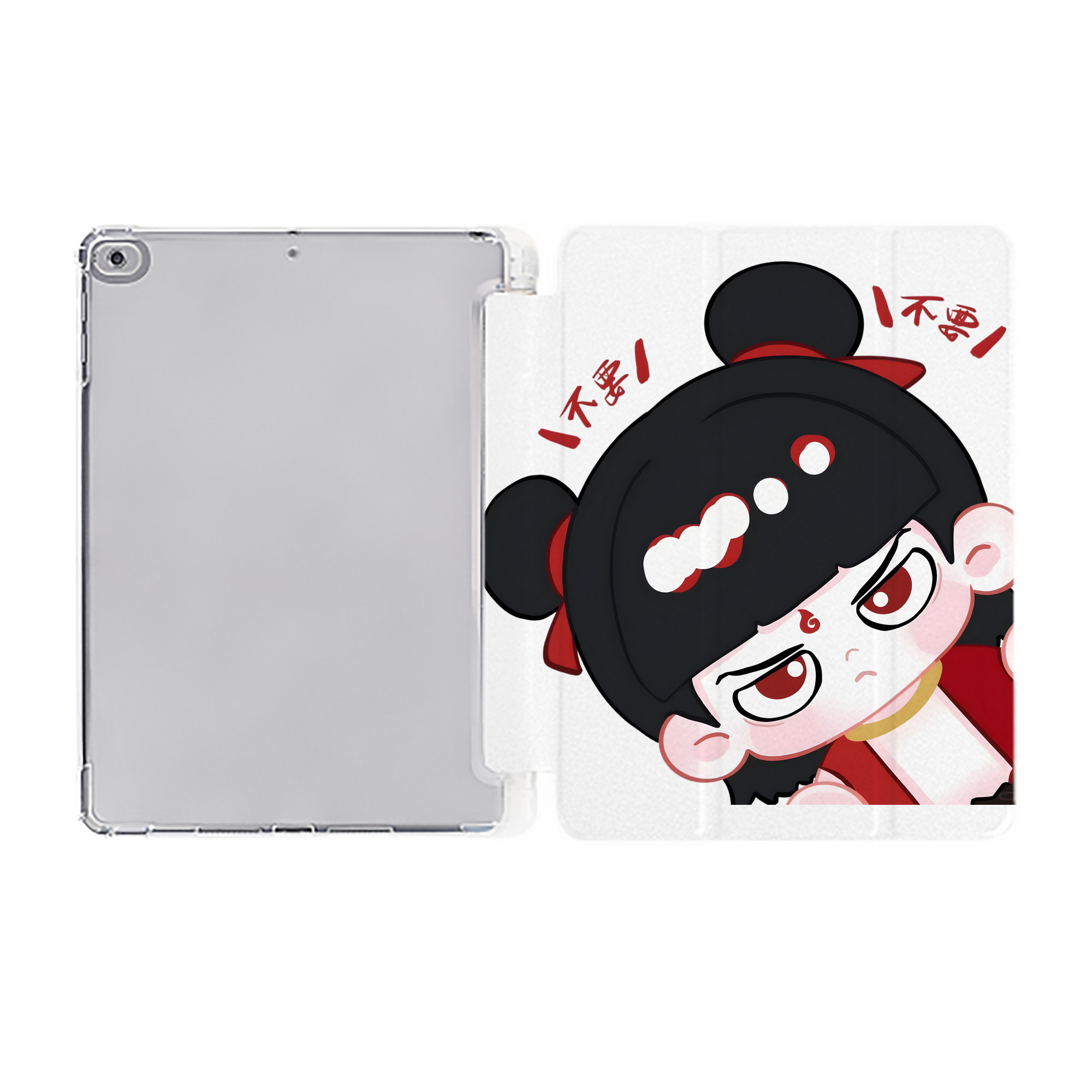 （画像用） Ne Zha 2 ナタ 魔童の大暴れ IPad ケース ペン収納付き 三つ折りスタンド PUレザー×シリコン 対応機種9.5/10.5/10.9インチ